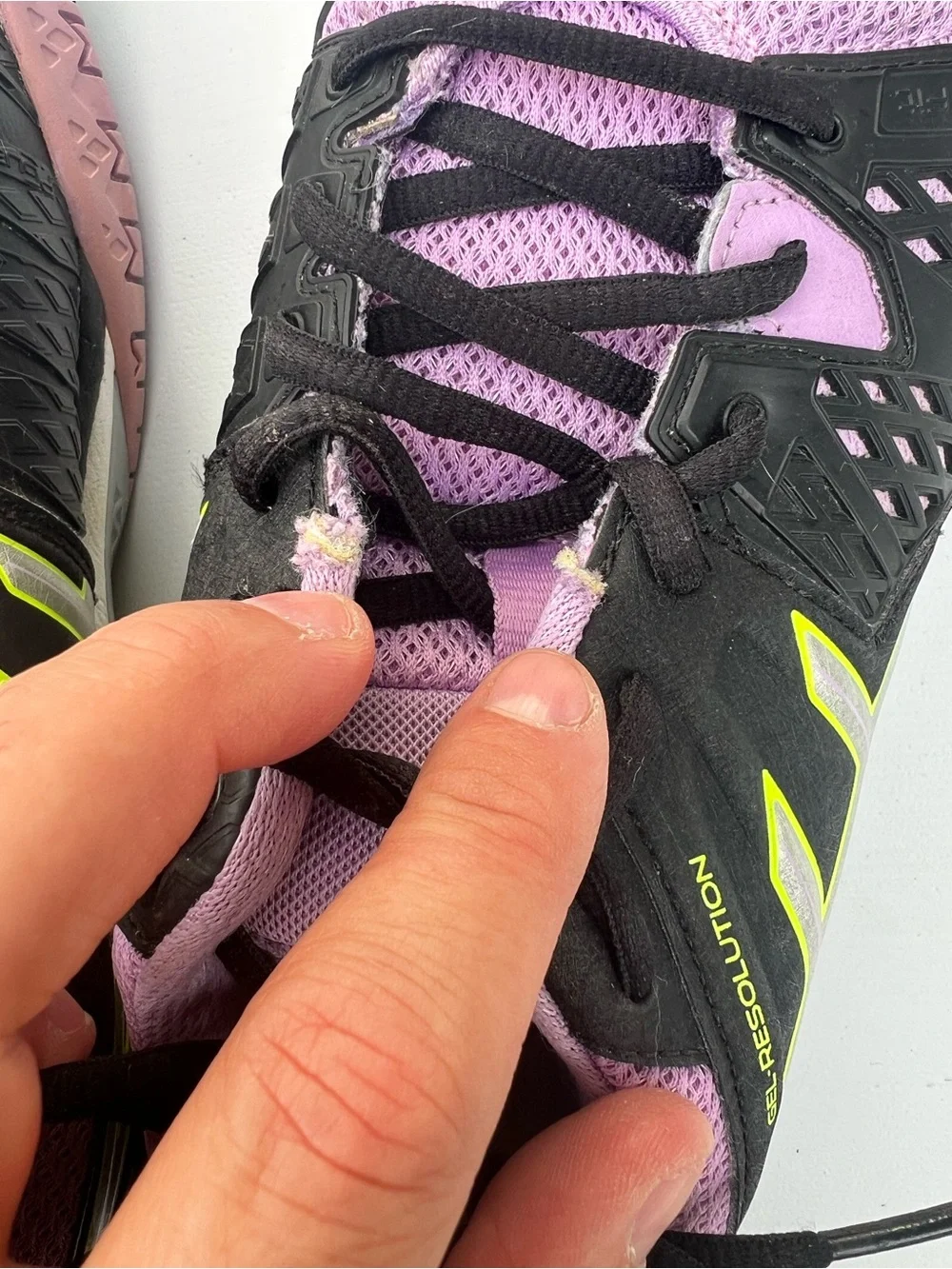 ASICS Gel Revolution Athletic in Purple, Black and Neon Yellow Women’s 9.5